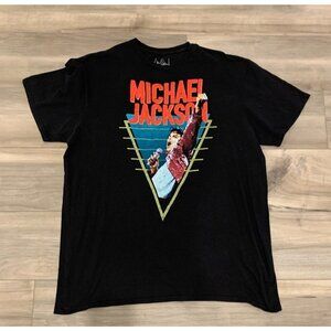 Triumph International Michael Jackson Black Distressed T-Shirt Size XL